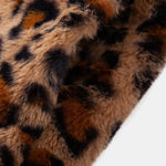 Faux Fur Leopard Hooded Overcoat
