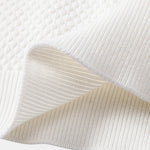 Long Sleeve Pineapple Textured Knit Polo Shirt