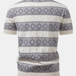 Rhombus Geometry Knitted Sweater T-Shirt