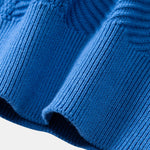 Long Sleeve Stripe V Neck Knit Polo Shirt