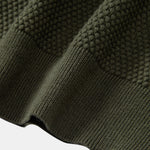 Pineapple Texture Knitted Polo Shirt
