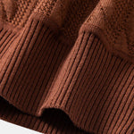 Stripe Jacquard Crew Neck Sweater