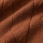 Geometric Jacquard Mock Neck Sweater