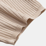 Ribbed Mock Neck Knitted Sweater T-Shirt