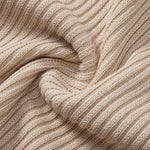 Ribbed Mock Neck Knitted Sweater T-Shirt