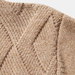 Heavyweight Geometric Jacquard Mock Neck Sweater
