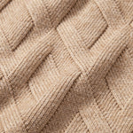 Heavyweight Geometric Jacquard Mock Neck Sweater