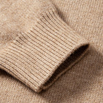 Heavyweight Geometric Jacquard Mock Neck Sweater