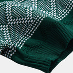 Rhombus Geometry Knitted Sweater T-Shirt & Slim Fit Tapered Trousers