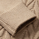 Heavyweight Geometric Jacquard V Neck Sweater
