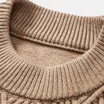 Heavyweight Stripe Mock Neck Knit Sweater