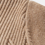 Heavyweight Stripe Mock Neck Knit Sweater