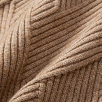 Heavyweight Stripe Mock Neck Knit Sweater