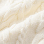 Heavyweight Twist Jacquard Crew Neck Sweater