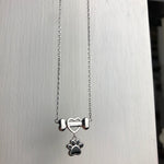 Dainty Dog Paw Necklace in Stainless Steel
