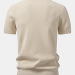 Waffle Textured Knitted Henley Shirt