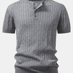 Twist Knitted Henley Shirt