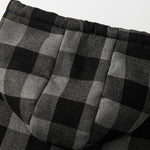 Teddy Lined Flannel Plaid Hoodie