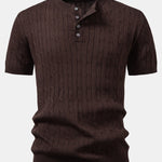 Twist Knitted Henley Shirt