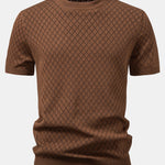 Diamond Crochet Knitted T-Shirt