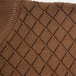 Diamond Crochet Knitted T-Shirt