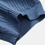 Textured Crochet Knitted Polo Shirt