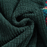 Ethnic Geometric Jacquard Patchwork Corduroy Pants