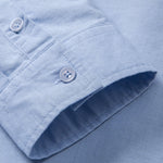 Long Sleeve Linen Cotton Blend Shirt With Pocket