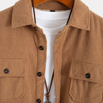 Teddy Lined Corduroy Button Up Overshirt