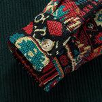 Ethnic Geometric Jacquard Patchwork Corduroy Shirt & Straight Leg Corduroy Pants