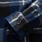 Teddy Lined Flannel Zip Up Plaid Hooded Shirt