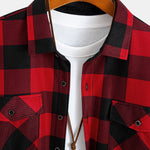 Flannel Fleece Lined Plaid Shirt With Pockets