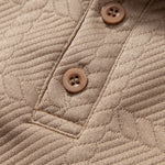 Long Sleeve Plaid Jacquard Polo Shirt