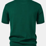 Stripe Jacquard Knit Polo Shirt