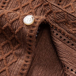 Geometry Rhombus Jacquard Button Up Shirt