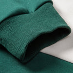 Relax Fit Color Block Polo Collar Sweatshirt