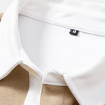 Contrast Polo Collar Sweatshirt