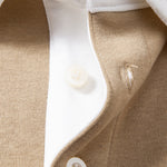 Contrast Polo Collar Sweatshirt