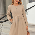 Zeagoo Women's Casual Knit Sweater Dress with Pockets