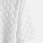 Relax Fit Checkerboard Jacquard Casual T-Shirt & Shorts Set