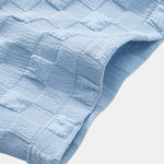 Checkerboard Jacquard Stand Collar Shirt