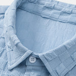 Checkerboard Textured Button Up Shirt