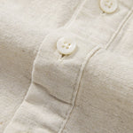Half Open Collar Linen Shirt