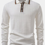 Long Sleeve Twist Jacquard Polo Shirt