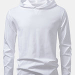Long Sleeved Cotton Hooded T-Shirt