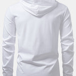 Long Sleeved Cotton Hooded T-Shirt