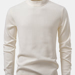 Long Sleeve Waffle Mock Neck T-Shirt
