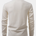 Long Sleeve Waffle Mock Neck T-Shirt