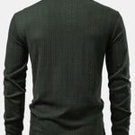 Long Sleeve Twist Jacquard Polo Shirt