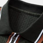 Long Sleeve Twist Jacquard Polo Shirt